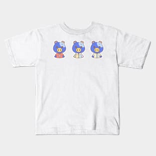 Cutie Blue Pig Kids T-Shirt